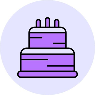 kek web simgesi, basit vektör illüstrasyonu