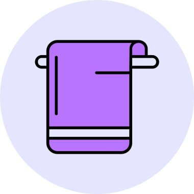 Havlu Web simgesi, basit vektör illüstrasyonu