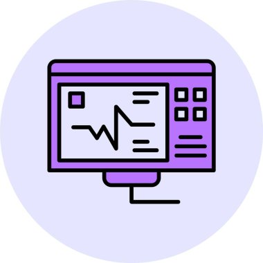 Resim simgesi Ecg okuma vektörü 