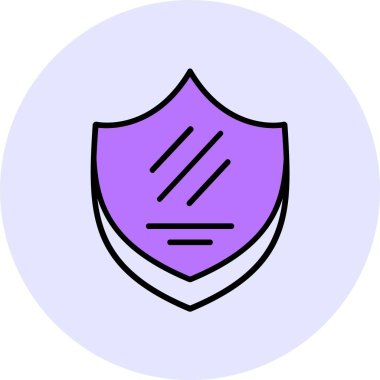 Shield web simgesi, basit vektör illüstrasyonu