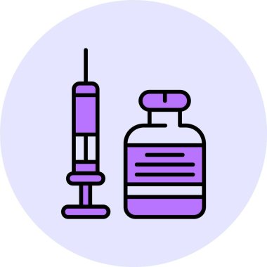 Aşılama web simgesi, basit vektör illüstrasyonu