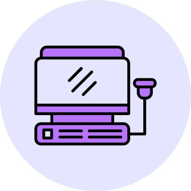 Ultrason makinesi simgesi basit bir resimleme