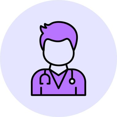 Doktor Web simgesi, basit vektör illüstrasyonu