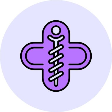 Tıp sembolü. Web basit simgesi illüstrasyonu