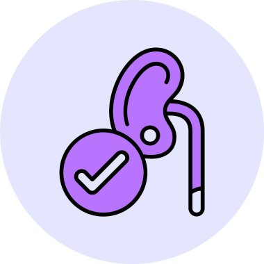 Böbrek web simgesi, basit vektör illüstrasyonu