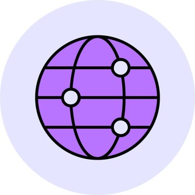 Genel web simgesi, basit vektör illüstrasyonu