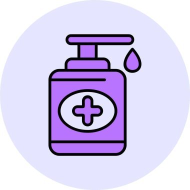 Dezenfektan web simgesi, basit vektör illüstrasyonu