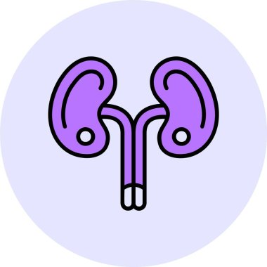 Böbrekler web simgesi, basit vektör çizimi