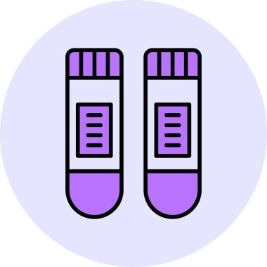 test tüpleri vektör illüstrasyonu, düz tasarım