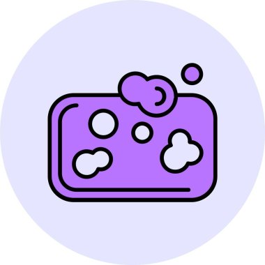 Sabun web simgesi, basit vektör illüstrasyonu