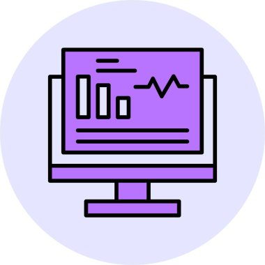 Web simgesini, basit vektör illüstrasyonunu izle