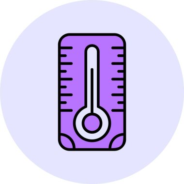 termometre ağ simgesi, basit vektör illüstrasyonu