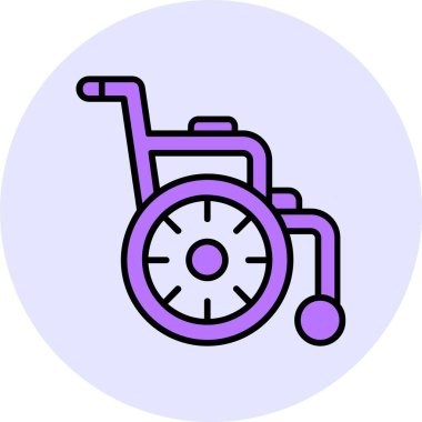 Tekerlekli. Web simgesi basit illüstrasyon 