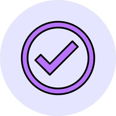 Chekmark web simgesi, basit vektör illüstrasyonu