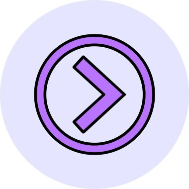 Sembol İleri Ağ simgesi, basit vektör illüstrasyonu