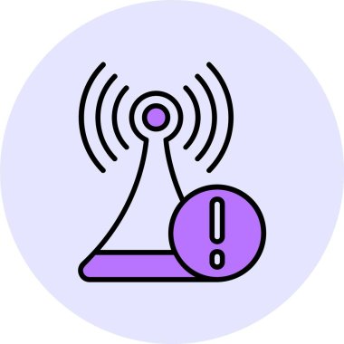 Bağlantı kaybedilmiş web simgesi, basit vektör illüstrasyonu