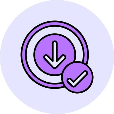 Vektör illüstrasyon simgesi indirme işareti