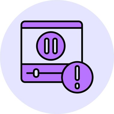 Web simgesini duraklat, basit vektör illüstrasyonu