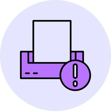 Web simgesini yazdır, basit vektör resimlemesi