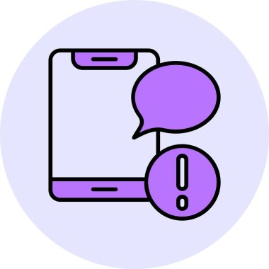 SMS web simgesi, basit vektör illüstrasyonu