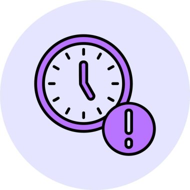 Zaman web simgesi, basit vektör illüstrasyonu