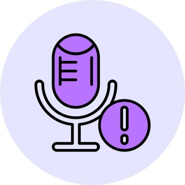 Podcast web simgesi, basit vektör illüstrasyonu