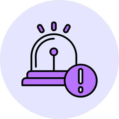 Alarm web simgesi, basit vektör illüstrasyonu