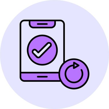 akıllı telefon simgesi, vektör illüstrasyonu basit tasarım