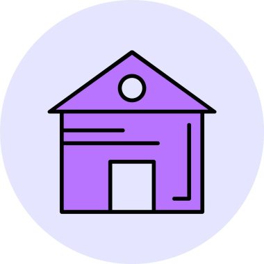 Ev web simgesi, basit vektör illüstrasyonu