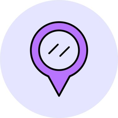 Konum Pin web simgesi, basit vektör illüstrasyonu