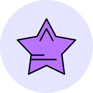 Yıldız web simgesi, basit vektör illüstrasyonu