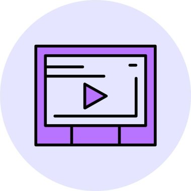 video simgesi vektör illüstrasyonu 