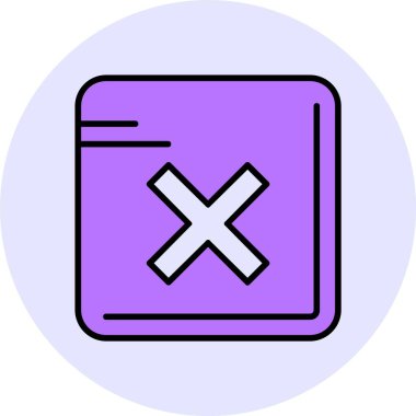 Çapraz ağ simgesi, basit vektör illüstrasyonu