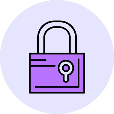 basit vektör illüstrasyonunu kilitle