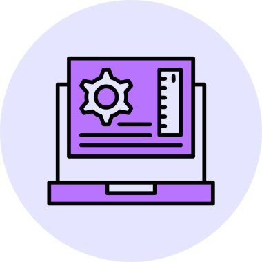 Web geliştirme simgesi, vektör illüstrasyonu basit tasarım