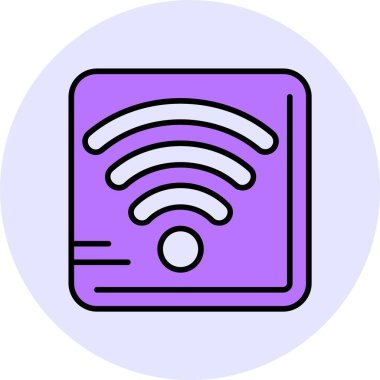 Kablosuz. Web simgesi basit illüstrasyon 