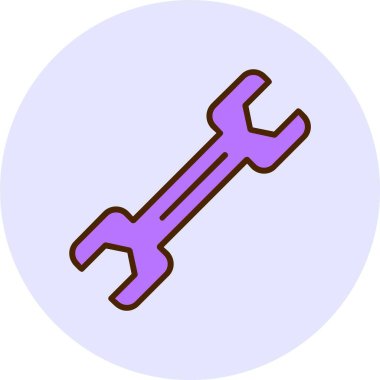 İngiliz anahtarı. Web simgesi basit illüstrasyon 