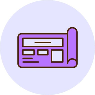 vektör Ağ Blueprint simgesi çizimi