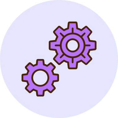 dişli simgesi vektör illüstrasyonu