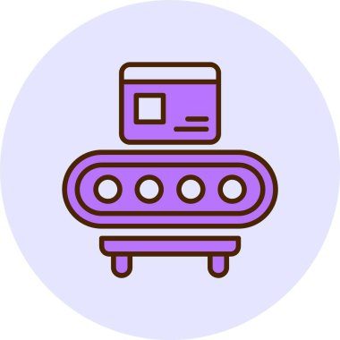 Montaj Hattı. Web basit simgesi illüstrasyonu