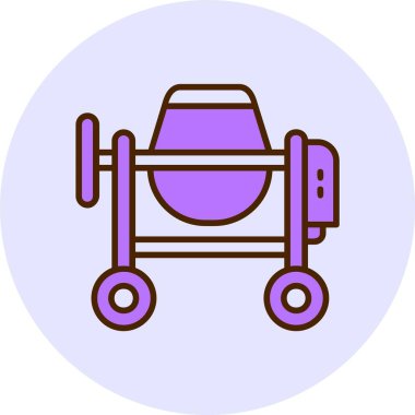 Çimento Karıştırıcı web simgesi, basit vektör illüstrasyonu 