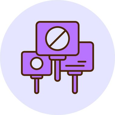 Grev hattı. Web basit simgesi illüstrasyonu