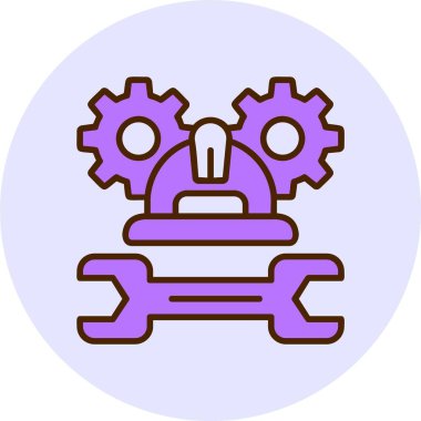 Beyaz arka plan üzerinde izole İşçi Bayramı simgesi 