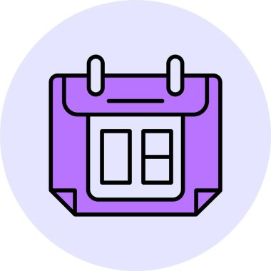 Takvim simgesinin vektör illüstrasyonu 