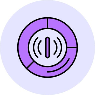 Veri kullanımı web simgesi, basit vektör illüstrasyonu