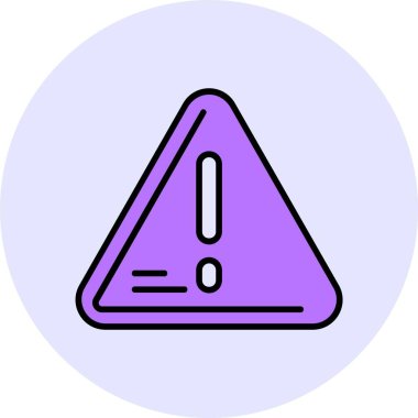 uyarı ünlem simgesi. dış hat üçgen ünlem vektör renk düz izole 