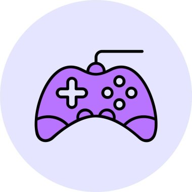 Oyun simgesi, düz stil tasarımı