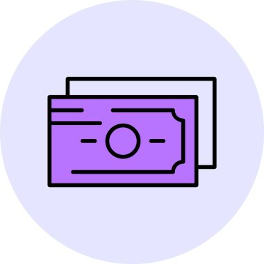 para vektör çizgisi simgesi 