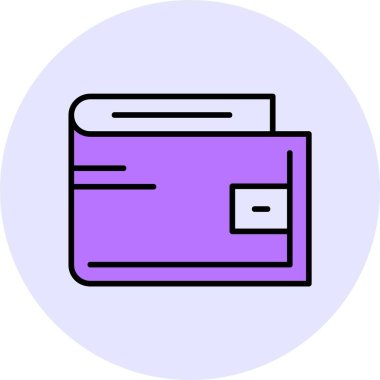 m-cüzdan düz simgesi, vektör, illüstrasyon 