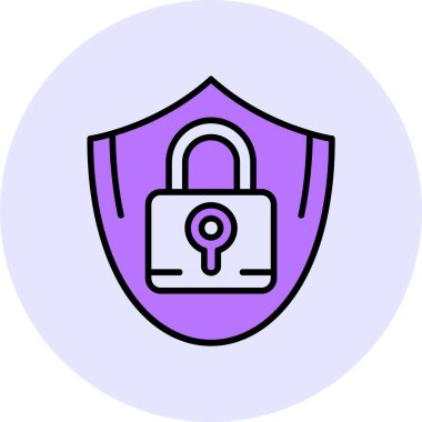 kilit simgesi gizlilik konsepti vektör çizimi